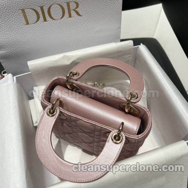 Handbag bag replica details and pricing Pearlescent pink Dior sheepskin women 6