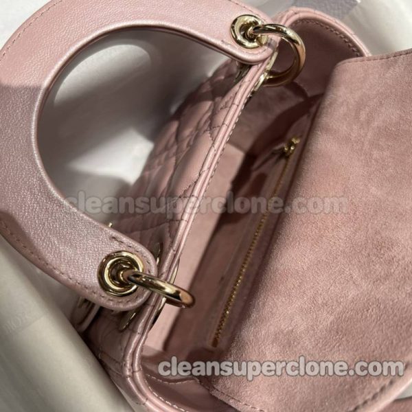 Handbag bag replica details and pricing Pearlescent pink Dior sheepskin women 7