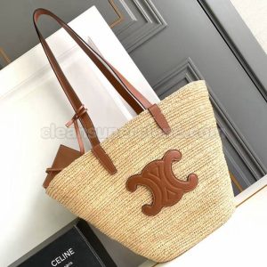 Woven bag 1:1 Copy description and price apricot Celine Handbag Shoulder women