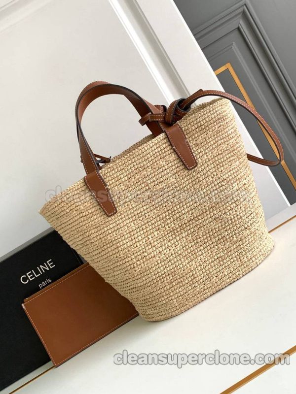 Celine bag Super Clone picture and price apricot Handbag Shoulder Woven women 3