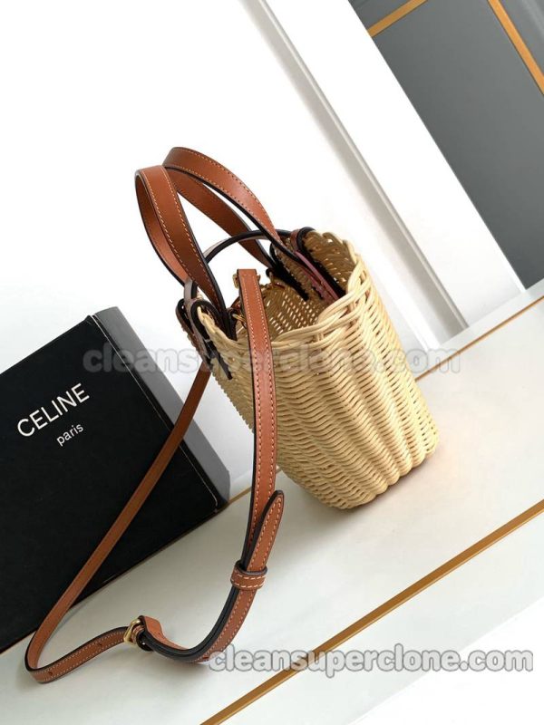 Woven bag 1:1 Copy description and price apricot Celine Shoulder Handbag women 2