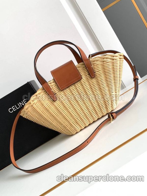 Woven bag 1:1 Copy description and price apricot Celine Shoulder Handbag women 3