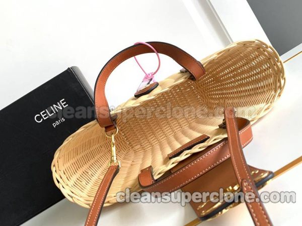 Woven bag 1:1 Copy description and price apricot Celine Shoulder Handbag women 8