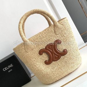 Celine bag Super Clone picture and price apricot Handbag Woven women