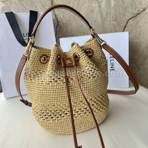 Handbag bag replica details and pricing tawny Celine Shoulder Woven women 2