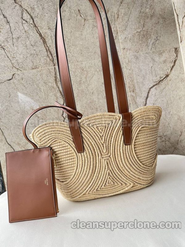 Celine bag Super Clone picture and price tawny Handbag Woven women