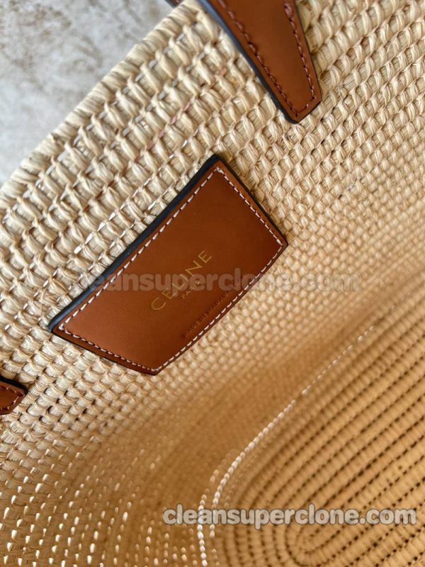 Celine bag Super Clone picture and price tawny Handbag Woven women 9