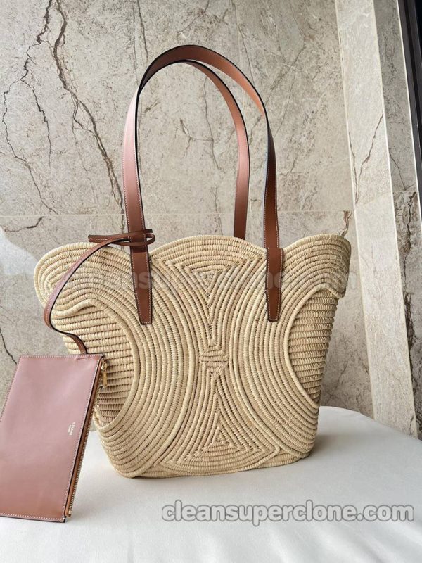 Shoulder bag replica details and pricing tawny Celine Woven women