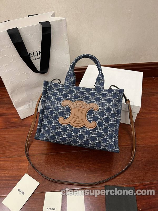 Denim bag 1:1 Copy description and price blue Celine Shoulder Handbag women