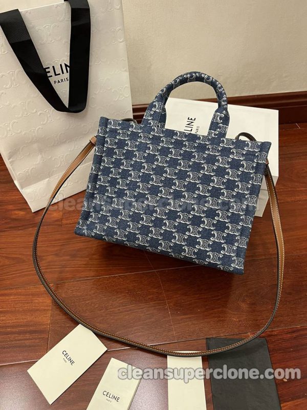 Denim bag 1:1 Copy description and price blue Celine Shoulder Handbag women 3