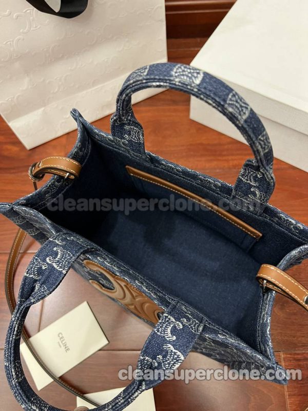 Denim bag 1:1 Copy description and price blue Celine Shoulder Handbag women 9