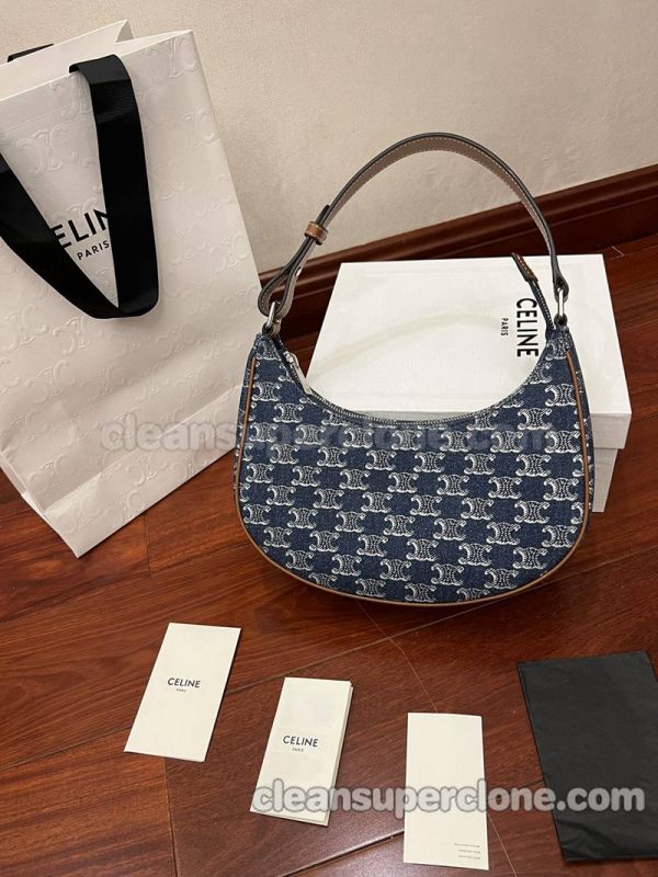 Shoulder bag replica details and pricing blue Celine Denim women