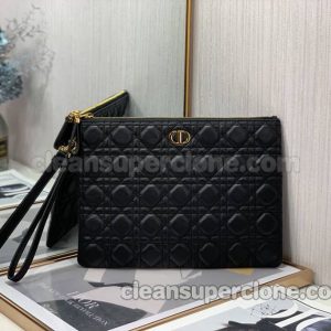 Clutch bag replica details and pricing black Dior cowhide women