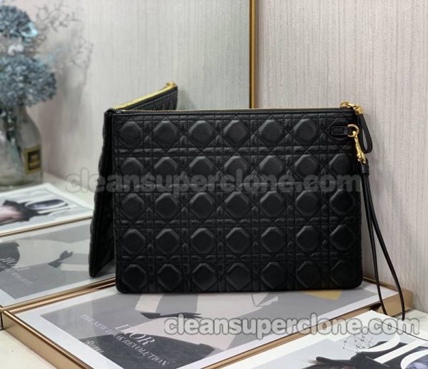 Clutch bag replica details and pricing black Dior cowhide women 3