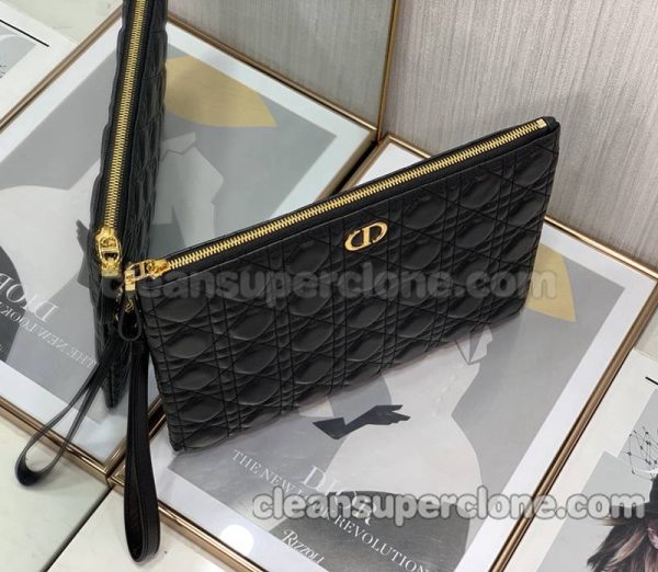 Clutch bag replica details and pricing black Dior cowhide women 4