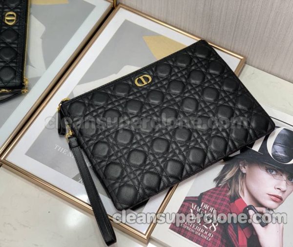 Clutch bag replica details and pricing black Dior cowhide women 5