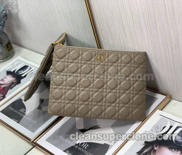 cowhide bag 1:1 Copy description and price brown Dior Clutch women 2