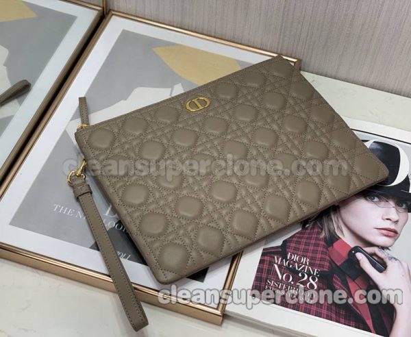 cowhide bag 1:1 Copy description and price brown Dior Clutch women 5