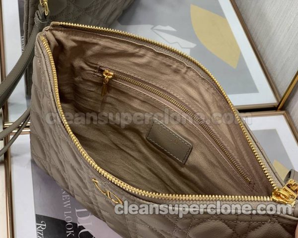 cowhide bag 1:1 Copy description and price brown Dior Clutch women 8