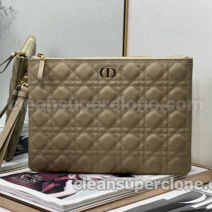 Clutch bag replica details and pricing yellow Dior cowhide women