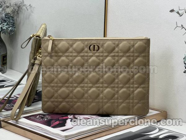 Clutch bag replica details and pricing yellow Dior cowhide women