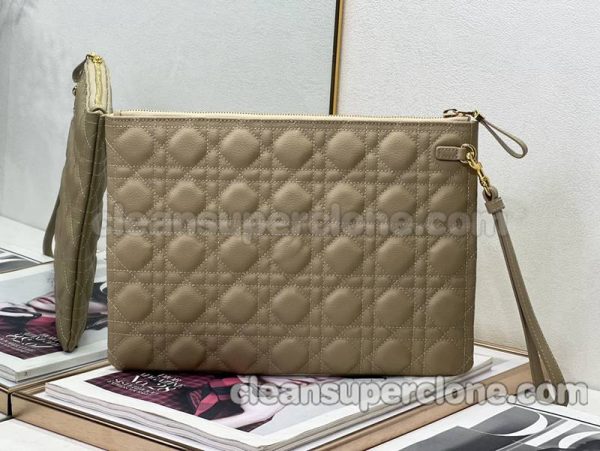 Clutch bag replica details and pricing yellow Dior cowhide women 2