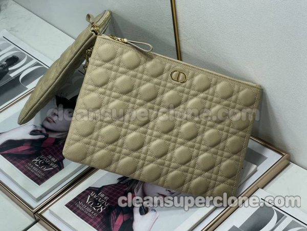 Clutch bag replica details and pricing yellow Dior cowhide women 3