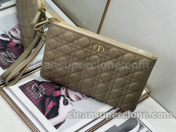 Clutch bag replica details and pricing yellow Dior cowhide women 4