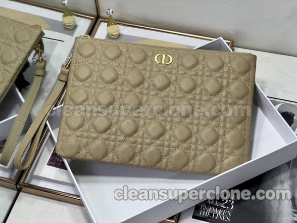 Clutch bag replica details and pricing yellow Dior cowhide women 5