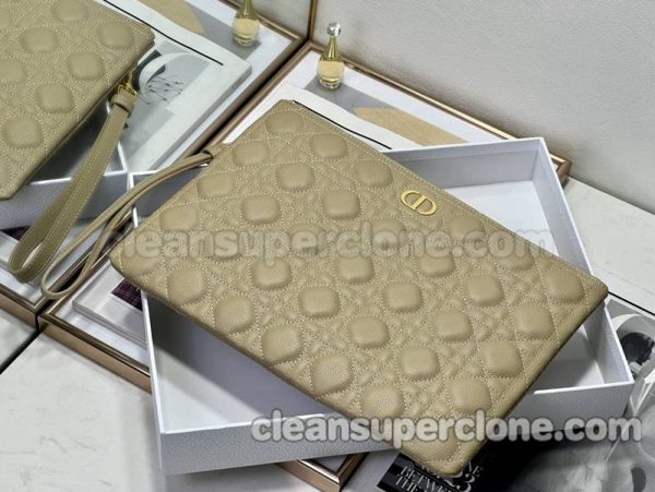 Clutch bag replica details and pricing yellow Dior cowhide women 6