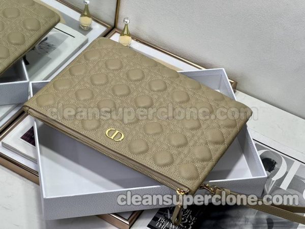 Clutch bag replica details and pricing yellow Dior cowhide women 7