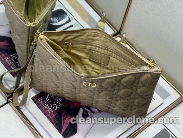 Clutch bag replica details and pricing yellow Dior cowhide women 9