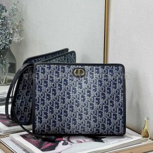 canvas bag 1:1 Copy description and price blue Dior Clutch women