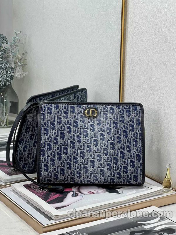 canvas bag 1:1 Copy description and price blue Dior Clutch women