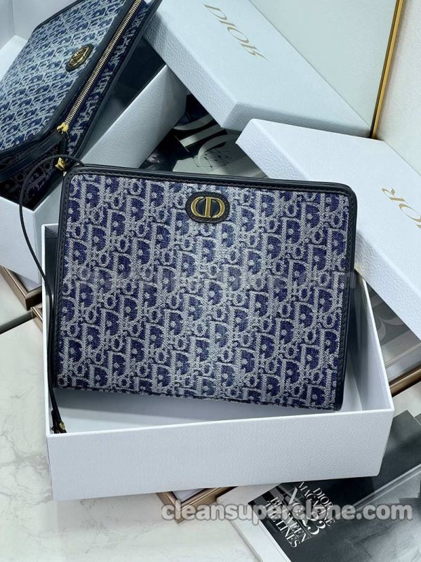 canvas bag 1:1 Copy description and price blue Dior Clutch women 5