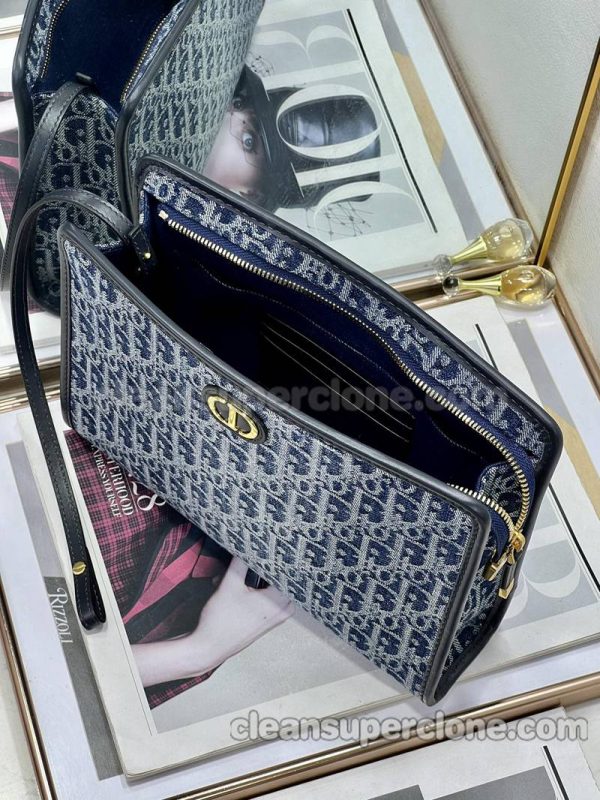 canvas bag 1:1 Copy description and price blue Dior Clutch women 9