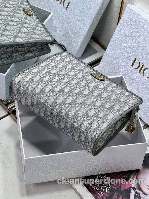 Clutch bag replica details and pricing gray Dior canvas women 7