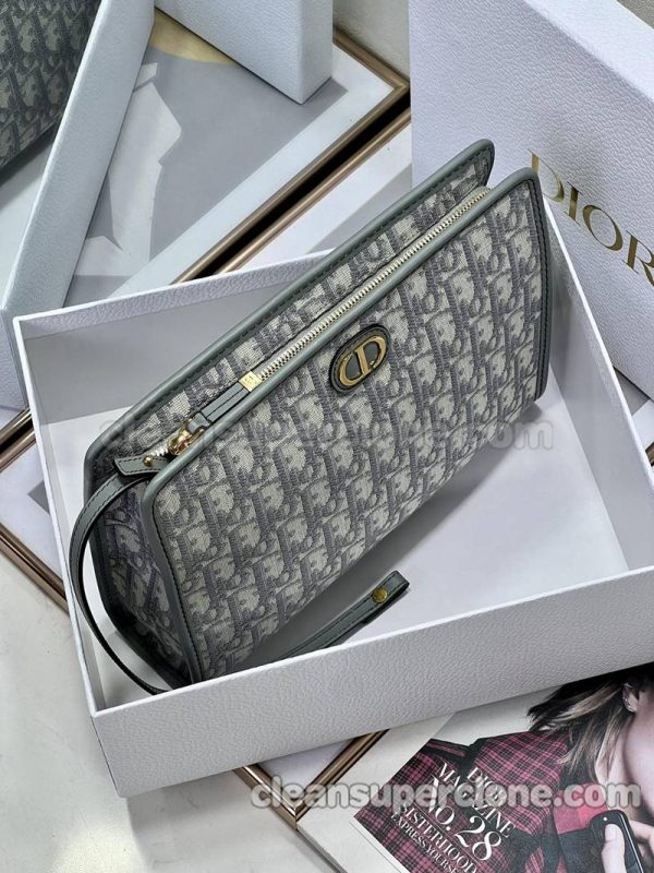 Clutch bag replica details and pricing gray Dior canvas women 8