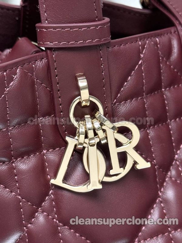 Dior bag Super Clone picture and price Burgundy Handbag cowhide women 4