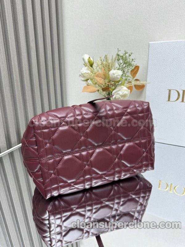 Dior bag Super Clone picture and price Burgundy Handbag cowhide women 5