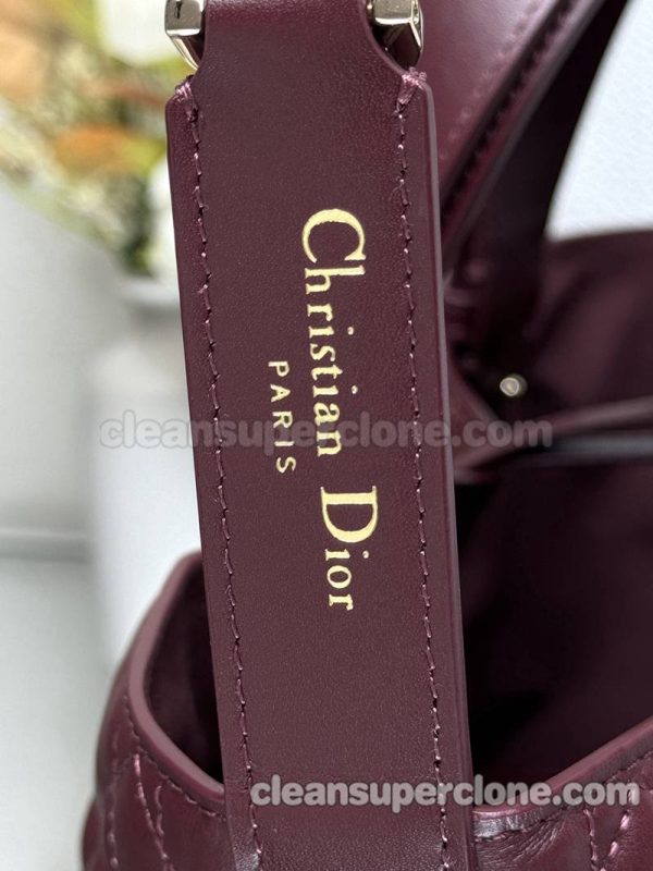 Dior bag Super Clone picture and price Burgundy Handbag cowhide women 7