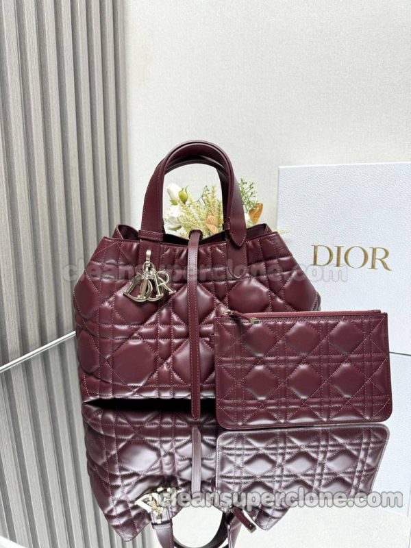 Handbag bag replica details and pricing Burgundy Dior cowhide women