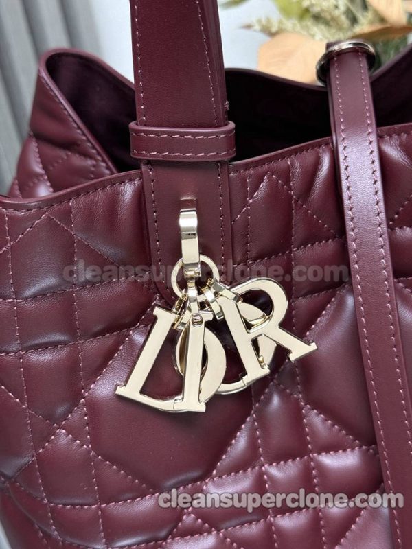 Handbag bag replica details and pricing Burgundy Dior cowhide women 3