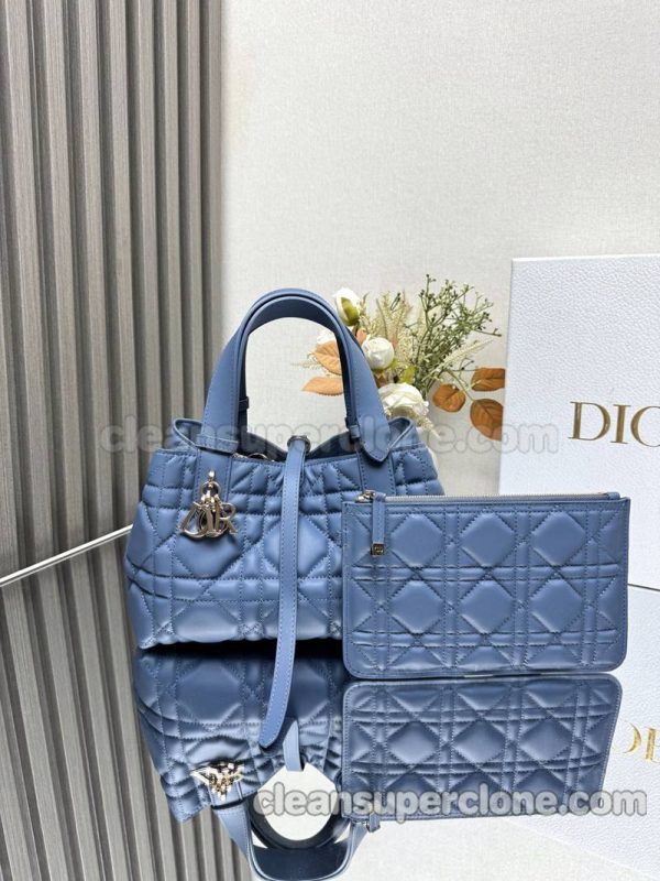 Dior bag Super Clone picture and price blue Handbag cowhide women