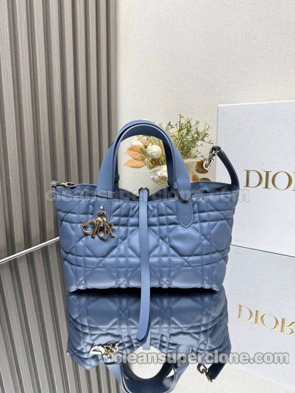 Dior bag Super Clone picture and price blue Handbag cowhide women 7