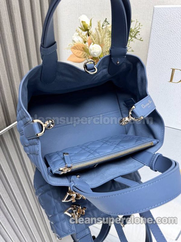 Dior bag Super Clone picture and price blue Handbag cowhide women 9