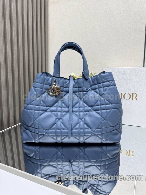 cowhide bag 1:1 Copy description and price blue Dior Handbag women 2