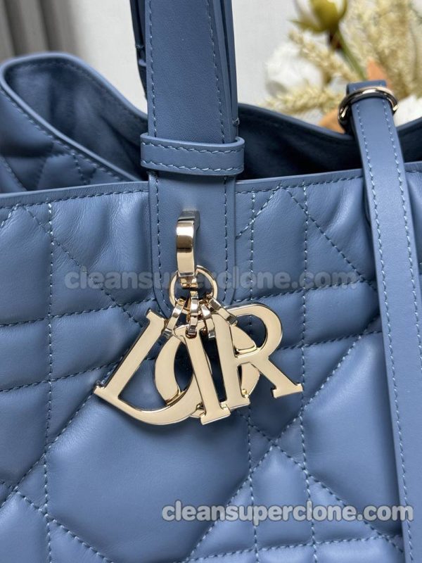 cowhide bag 1:1 Copy description and price blue Dior Handbag women 4