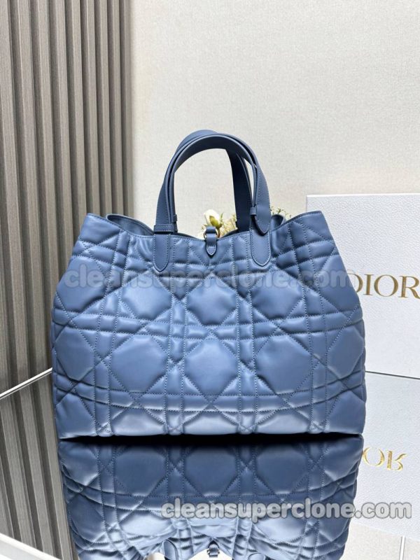 cowhide bag 1:1 Copy description and price blue Dior Handbag women 5