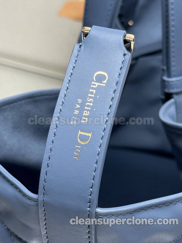 cowhide bag 1:1 Copy description and price blue Dior Handbag women 8